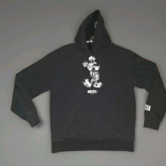Disney Other - Disney Neff Mickey Mouse Hoodie Mens Large Black Pullover Hooded Sweatshirt Rare